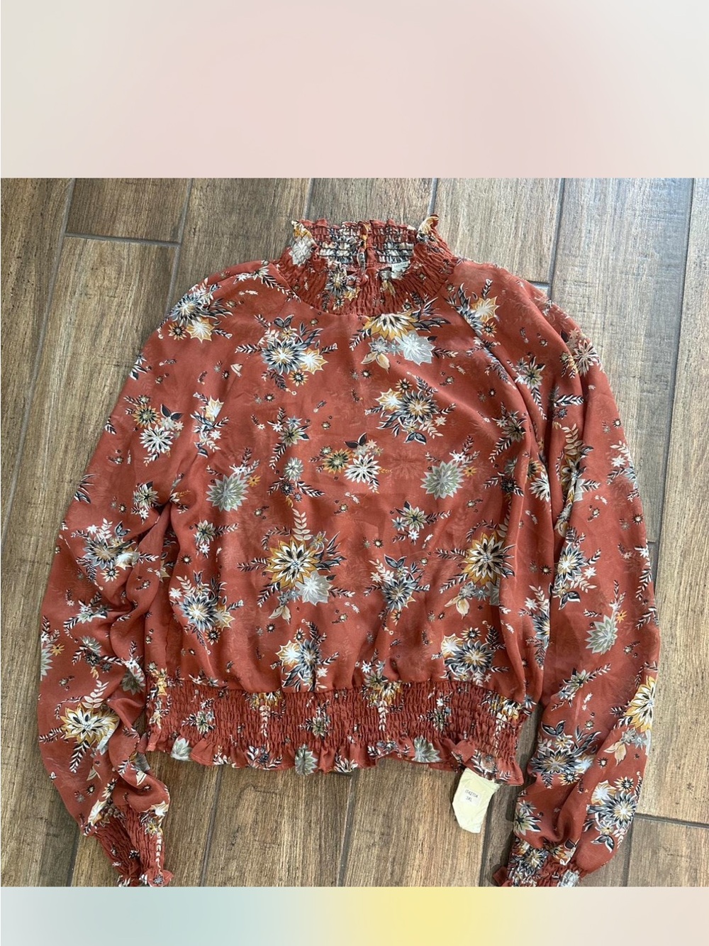 Wild Jasmine Rust Floral Women’s Top